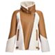 Brown And White Shearling Jacket Women