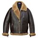 Brown Leather Shearling Jacket Mens
