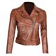 brown moto jacket women