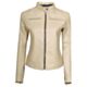 Cream Leather Jacket Womens