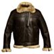 Dark Brown Leather Shearling Jacket