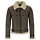 Grey Shearling Leather Jacket