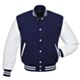 Navy Blue And White Letterman Jacket