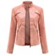 Peach Leather Jacket Womens