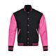 Pink And Black Letterman Jacket