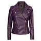 purple leather jacket women