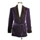 purple velvet jacket women's