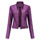 Purple Women Leather Jacket
