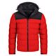 red and black puffer jacket