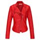 red leather jacket women