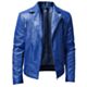 Royal Blue Leather Jacket