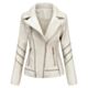 White Leather Jacket Womens