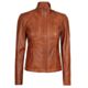 Women Real Leather Jacket Brown
