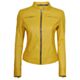 Yellow Leather Jacket Women