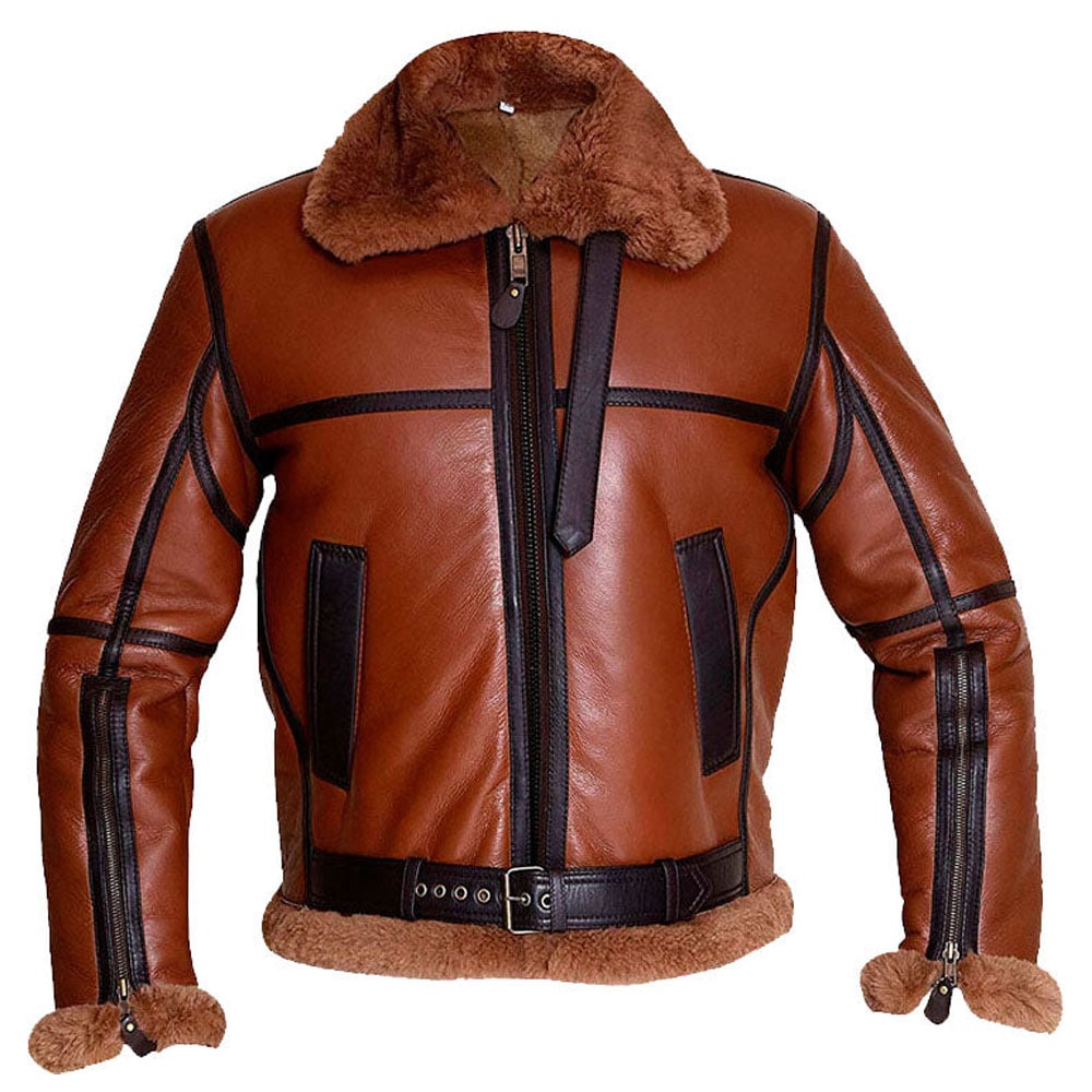 Brown Mens Shearling Jacket For Winter Brown Mens Shearling Jacket For Winter