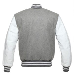 Grey Baseball Jacket - Image 2