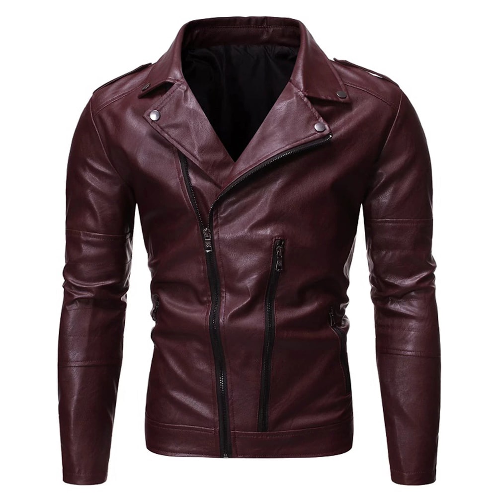 Mens Maroon Leather Jacket Mens Maroon Leather Jacket